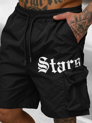 Ανδρικό σορτς mαύρος OZONEE JS/27K6551/3