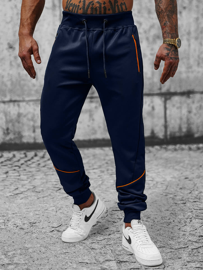 Ανδρικό παντελόνι φόρμας ναυτικό μπλε OZONEE JS/8K175