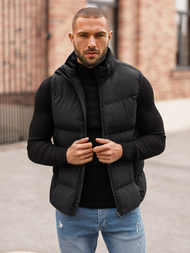 Ανδρικό αμάνικο μπουφάν μαύρο OZONEE JS/18M1159/392Z