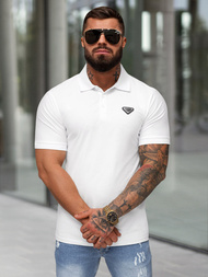 Ανδρική μπλούζα polo λευκό OZONEE NB/MT3122