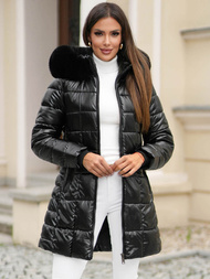 Γυναικείο μπουφάν mαύρος OZONEE JS/16M9120/392Z