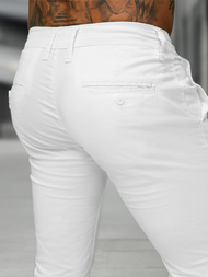 Ανδρικό παντελόνι chino λευκό OZONEE BL/SK222/2