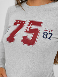 Γυναικείο σετ φόρμας δύο κομματιών γκρι OZONEE JS/M60815AB