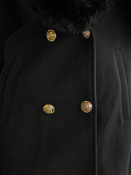 Γυναικείο παλτό μαύρο OZONEE JS/61M8509/392