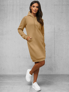 Γυναικείο φούτερ με κουκούλα mπεζ OZONEE JS/YS10005/6Z