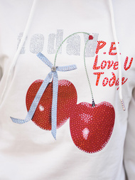 Γυναικείο φούτερ λευκό OZONEE JS/8B856/1