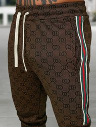 Ανδρικό σετ φόρμας σκούρο-μπεζ OZONEE O/FF5111AB