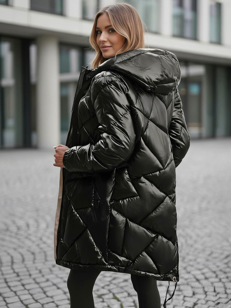 Γυναικείο μπουφάν μαύρο OZONEE JS/5M3189/392Z