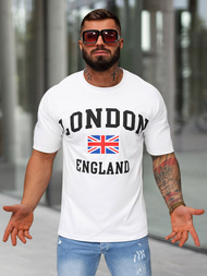 Ανδρικό μπλουζάκι λευκό OZONEE JS/8B1373/1