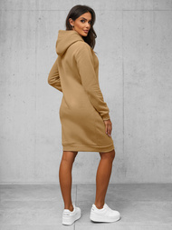 Γυναικείο φούτερ με κουκούλα mπεζ OZONEE JS/YS10005/6Z