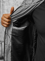 Ανδρικό χειμερινό μπουφάν Γκρί OZONEE O/M799