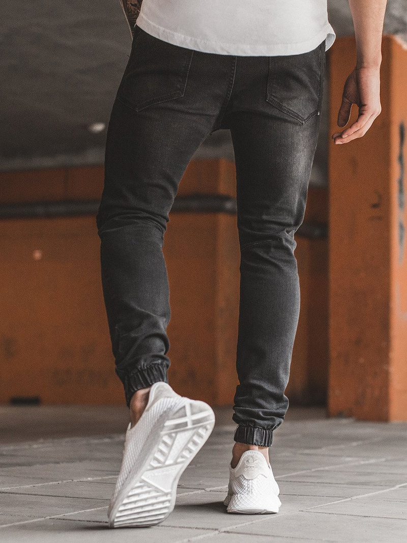 Ανδρικό παντελόνι τζιν jogger μαύρο OZONEE G/1067