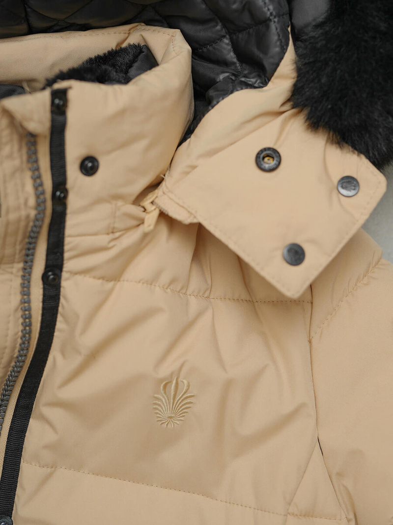 Γυναικείο μπουφάν μπεζ OZONEE O/W377Z