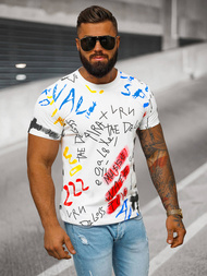 Ανδρικό μπλουζάκι λευκό OZONEE JS/8T1211/1