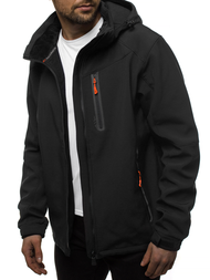 Ανδρικό μπουφάν Softshell μαύρο-πορτοκαλί OZONEE GE/12269Z