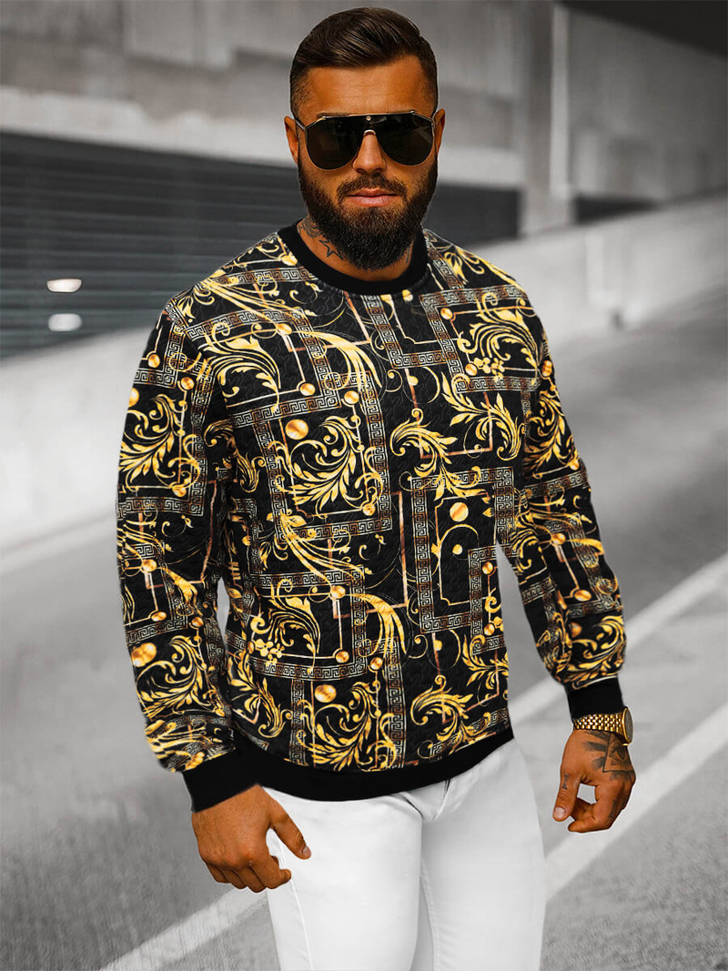 Ανδρικό Φούτερ μαύρο OZONEE O/D7147Z