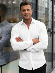 Ανδρικό πουκάμισο λευκό OZONEE V/V189