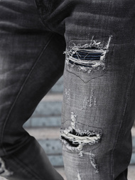 Ανδρικό τζιν παντελόνι mαύρος OZONEE NB/MP0075N