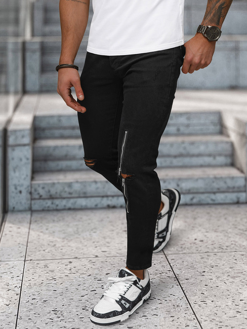 Ανδρικό τζιν παντελόνι mαύρος OZONEE NB/MP0087N