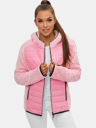 Γυναικείο μπουφάν pοζ OZONEE JS/KSW7001