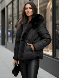 Γυναικείο μπουφάν μαύρο OZONEE O/16M9179/392