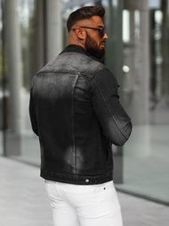 Ανδρικό τζιν μπουφάν μαύρο OZONEE NB/MJ512N