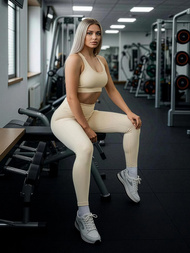 Γυναικείο κολάν eκρού OZONEE JS/17K580/1Z