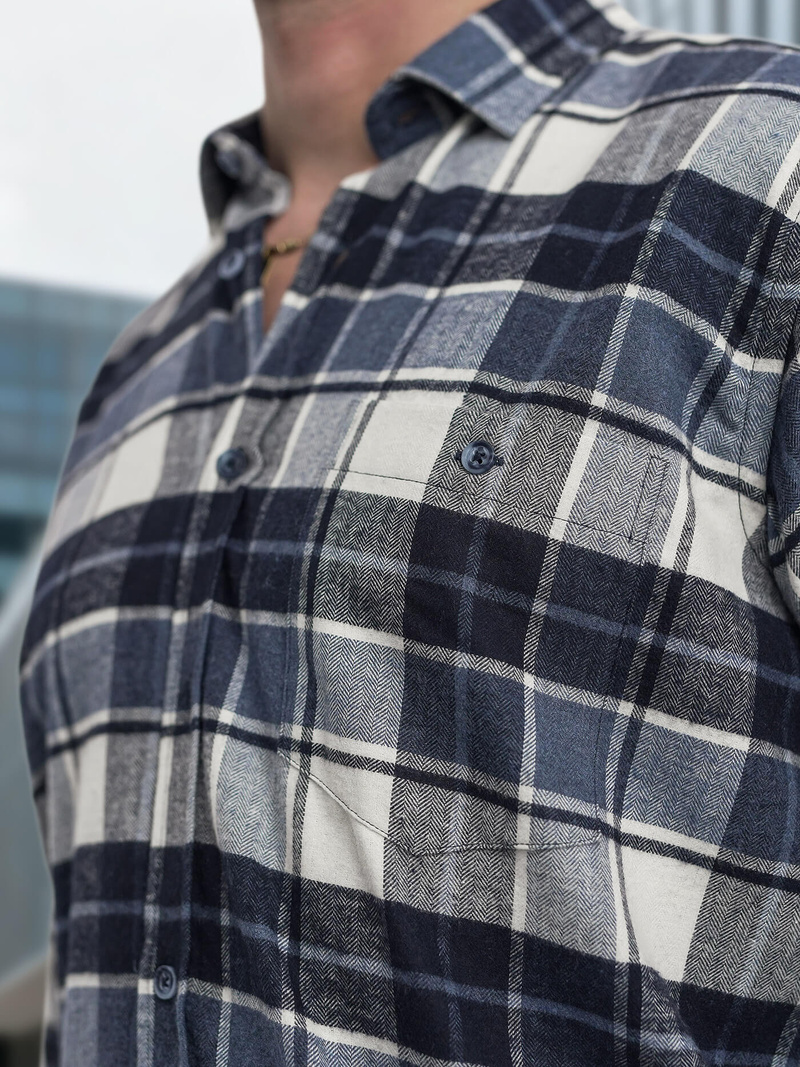 Ανδρικό πουκάμισο ναυτικό μπλε OZONEE V/V175