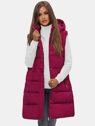 Γυναικείο αμάνικο μπουφάν mαρόν OZONEE O/81276