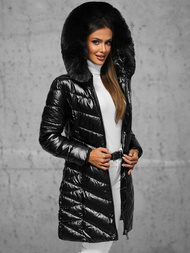 Γυναικείο μπουφάν μαύρο OZONEE JS/16M9100/392