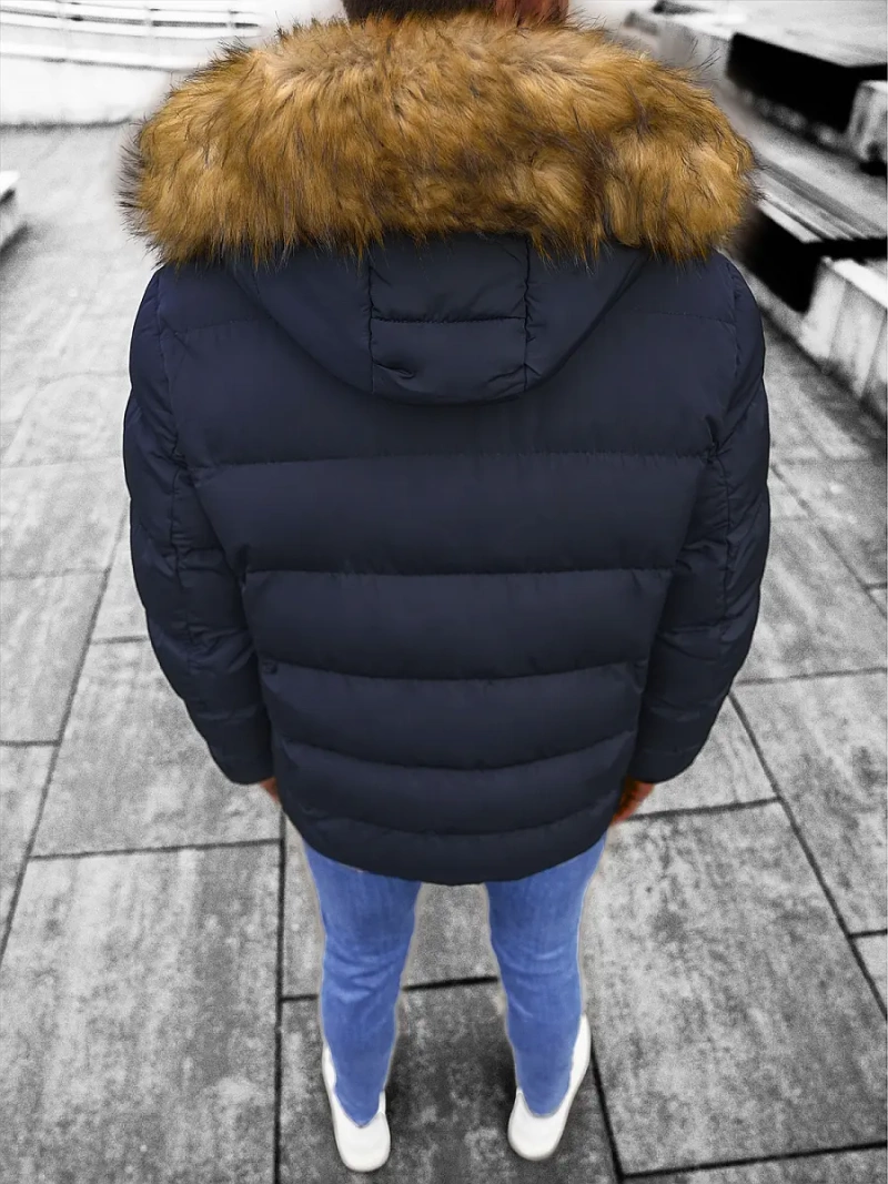 Ανδρικό χειμερινό μπουφάν ναυτικό μπλε OZONEE JS/M8107