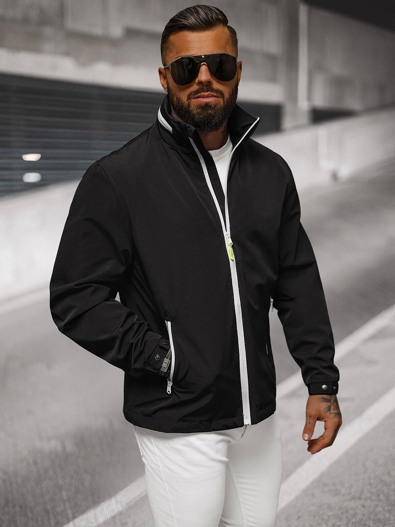 Ανδρικό μπουφάν softshell μαύρο OZONEE JS/5M3105/392Z