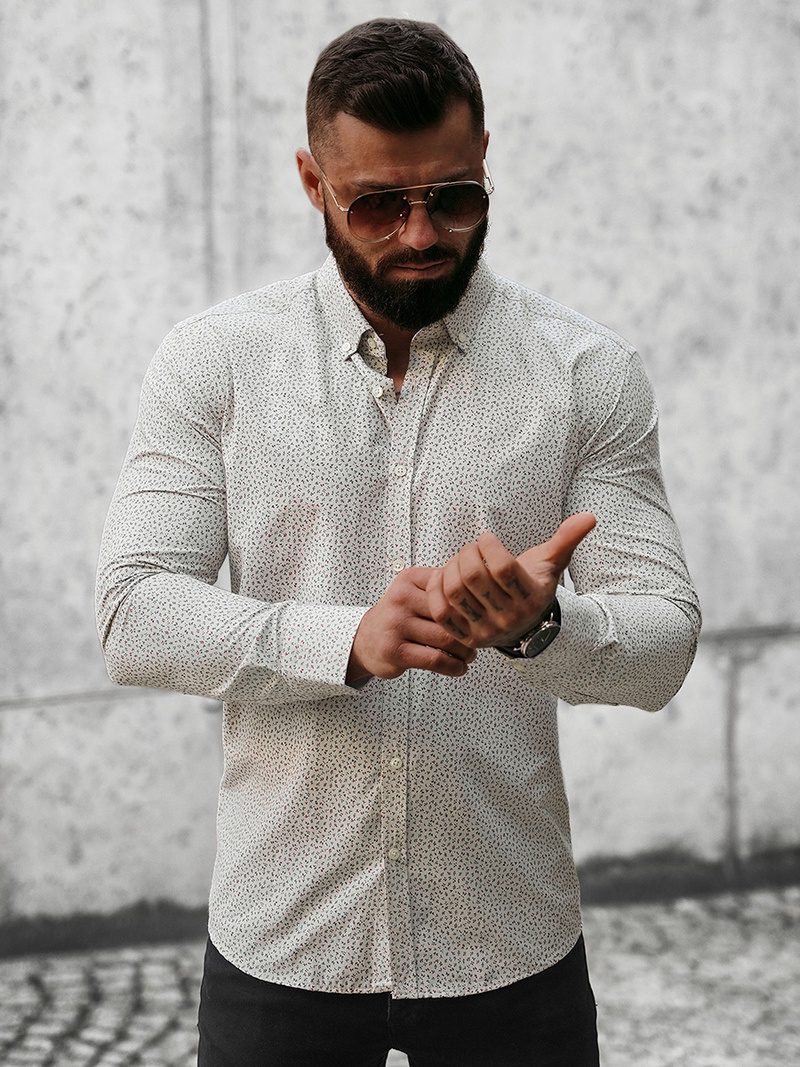 Ανδρικό πουκάμισο Γκρί OZONEE O/CLS349