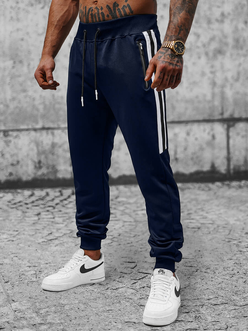 Ανδρικό παντελόνι φόρμας ναυτικό μπλε OZONEE JS/8K181