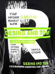 Ανδρικό μπλουζάκι μαύρο OZONEE JS/KS1945