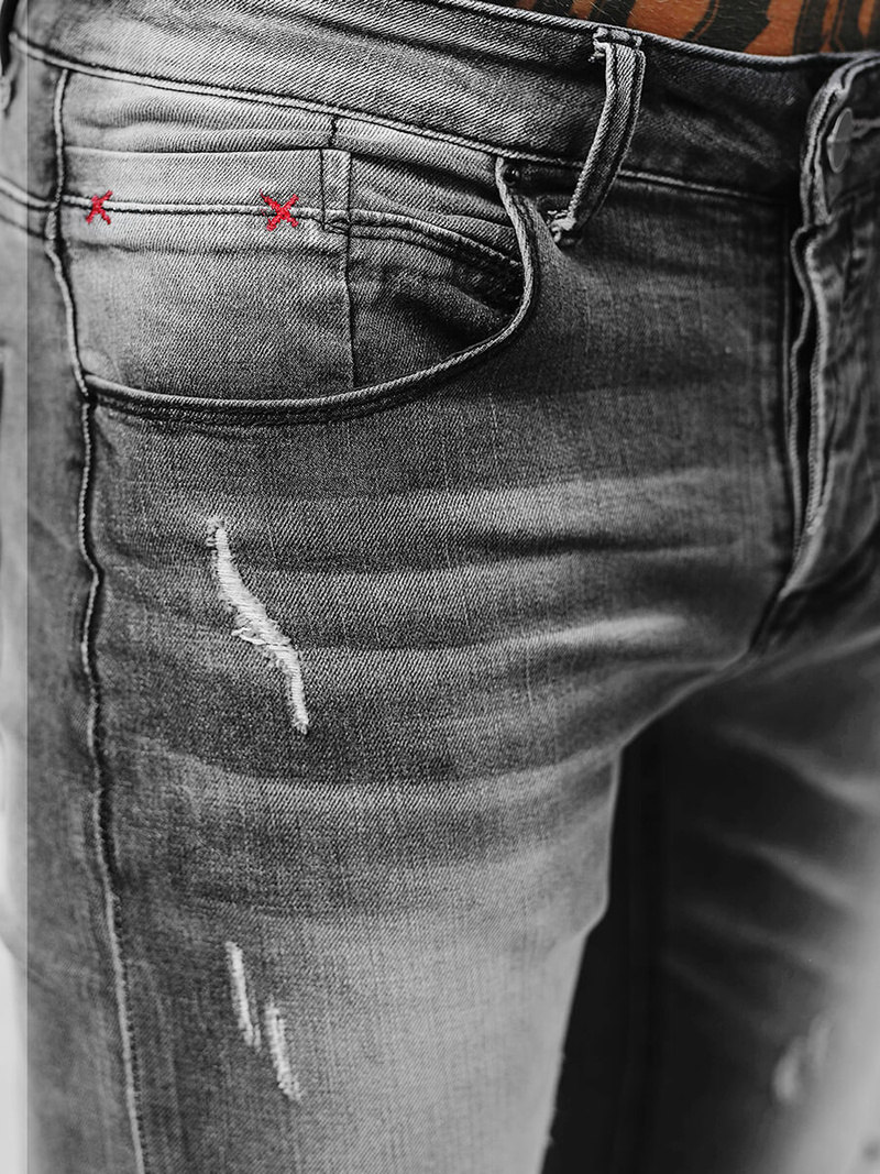 Ανδρικό τζιν παντελόνι Γκρί OZONEE NB/MP0054NZ