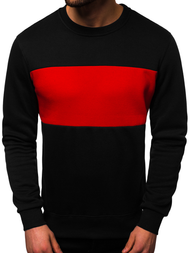 Ανδρικό Φούτερ μαύρο-Κόκκινο OZONEE JS/2010