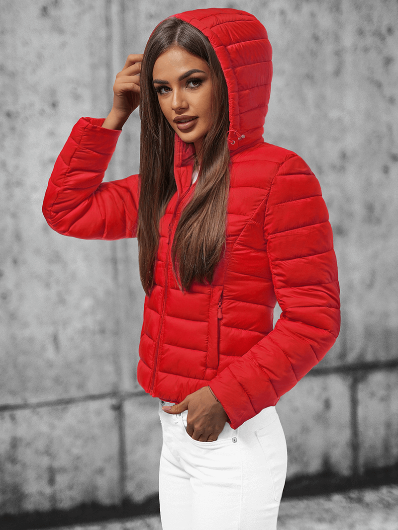 Γυναικείο μπουφάν το κόκκινο OZONEE JS/23M9001/275