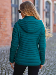 Γυναικείο μπουφάν θαλασσί OZONEE JS/11Z8228