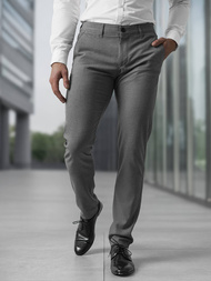 Ανδρικό παντελόνι chino σκούρο-γκρι OZONEE V/6545