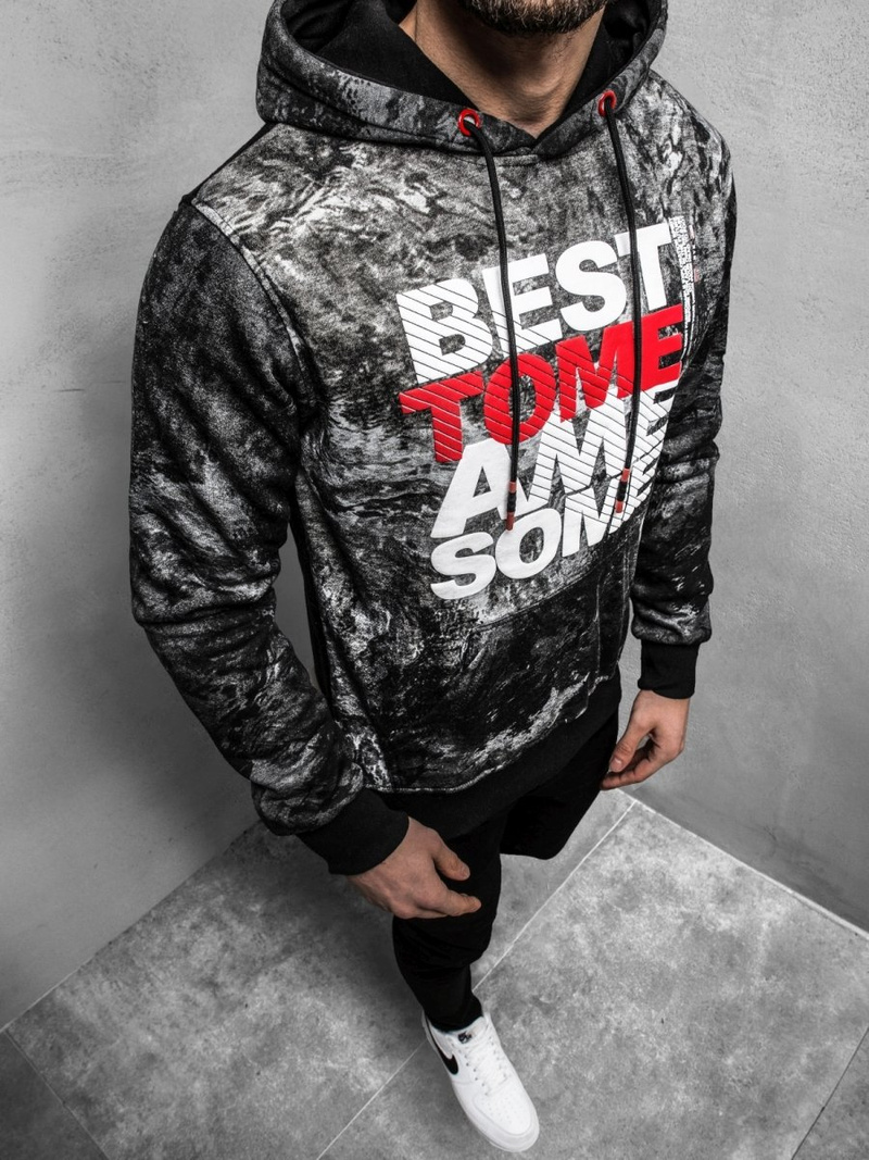 OZONEE JS/DD269Z Ανδρικό Φούτερ γκρι