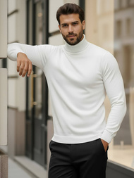 Ανδρικό πουλόβερ λευκό OZONEE V/V24504