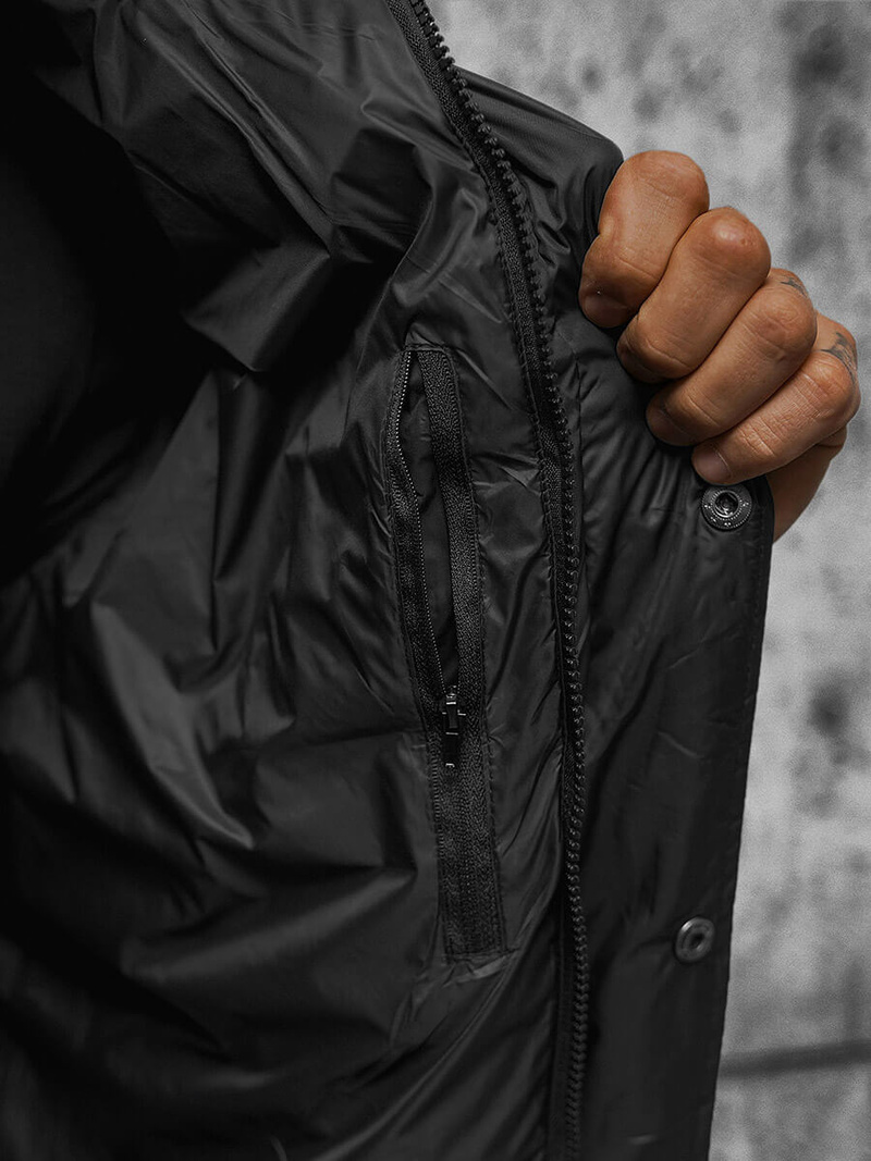 Ανδρικό χειμερινό μπουφάν μαύρο OZONEE JS/5M3102/392