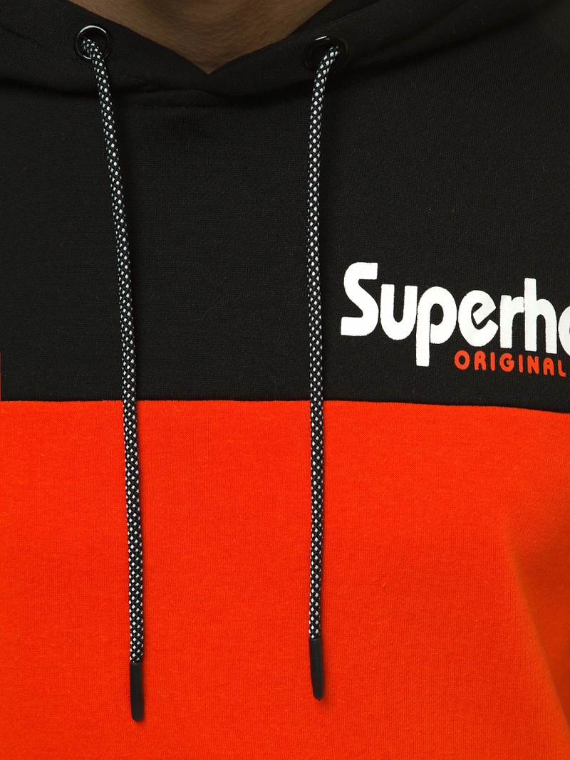 Ανδρικό Φούτερ με Κουκούλα μαύρο OZONEE JS/KS2121Z