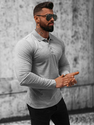 Ανδρικό μπλουζάκι με μακριά μανίκια Γκρί OZONEE O/B263