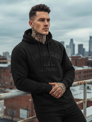 Ανδρικό Φούτερ με Κουκούλα μαύρο OZONEE JS/8B1972/3