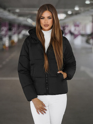 Γυναικείο μπουφάν μαύρο OZONEE JS/16M9187/392Z