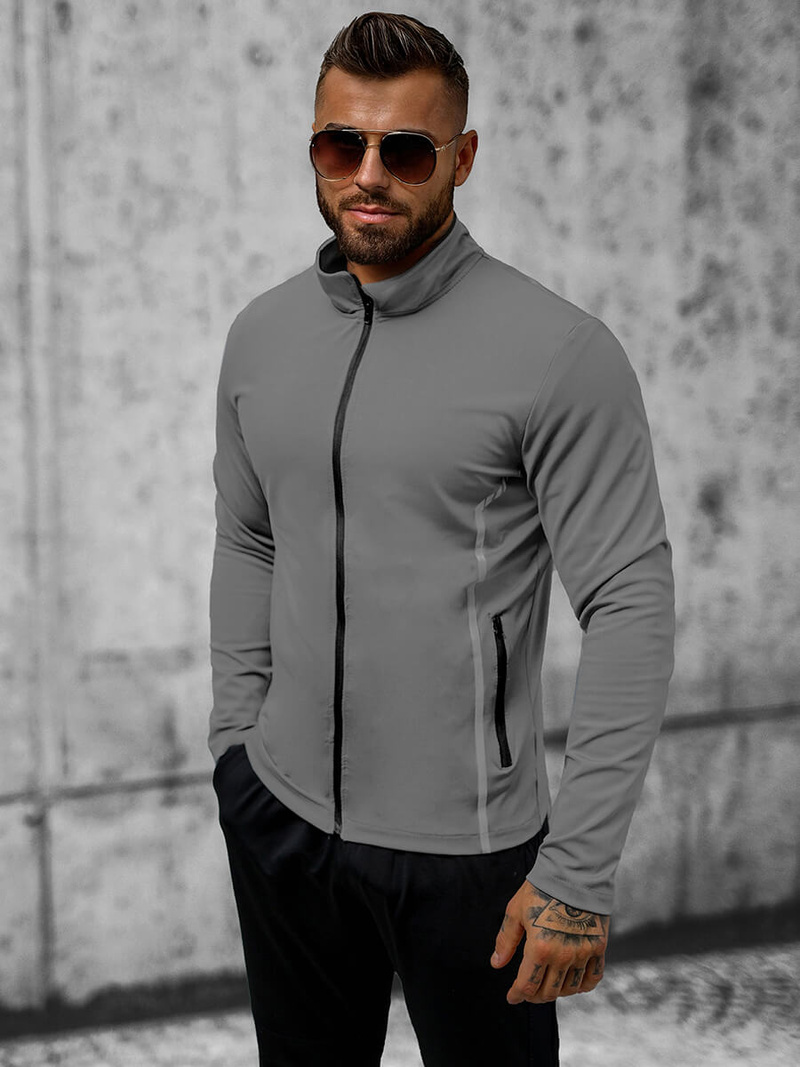 Ανδρικό χειμερινό μπουφάν Γκρί OZONEE JS/M10309