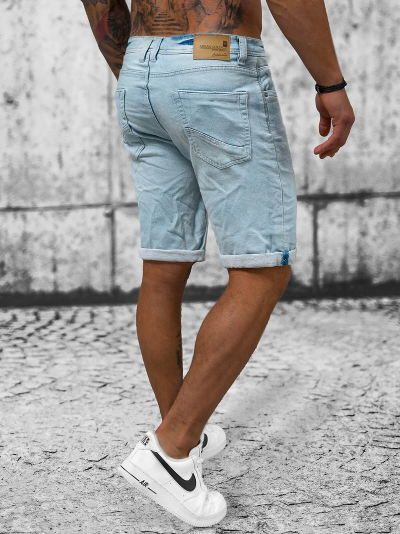 Ανδρικό σόρτς τζιν Γαλάζιο OZONEE O/19200