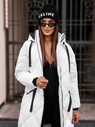 Γυναικείο μπουφάν λευκό OZONEE JS/5M3168/281Z